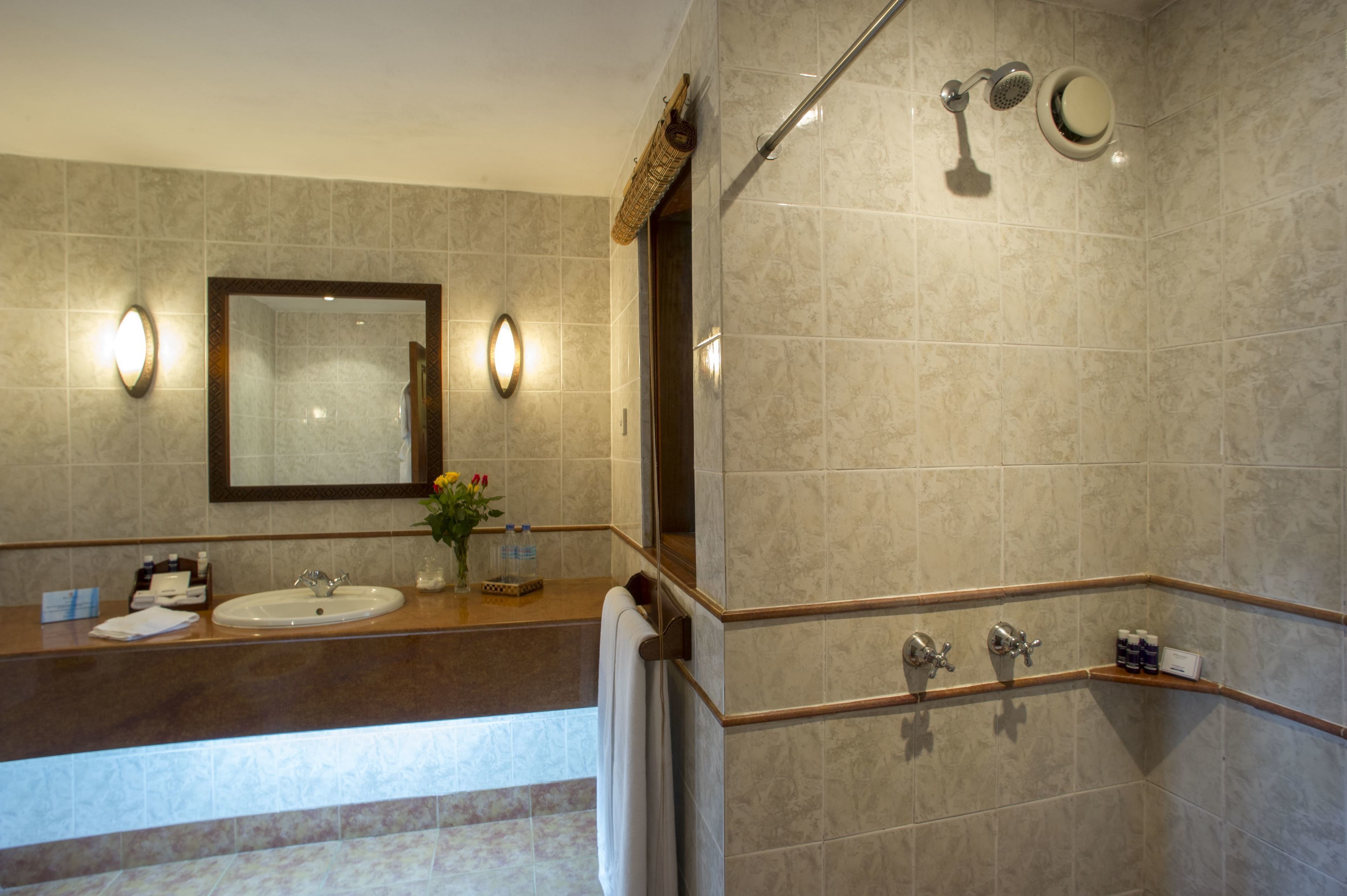 free toiletries, hair dryer, bathrobes, slippers