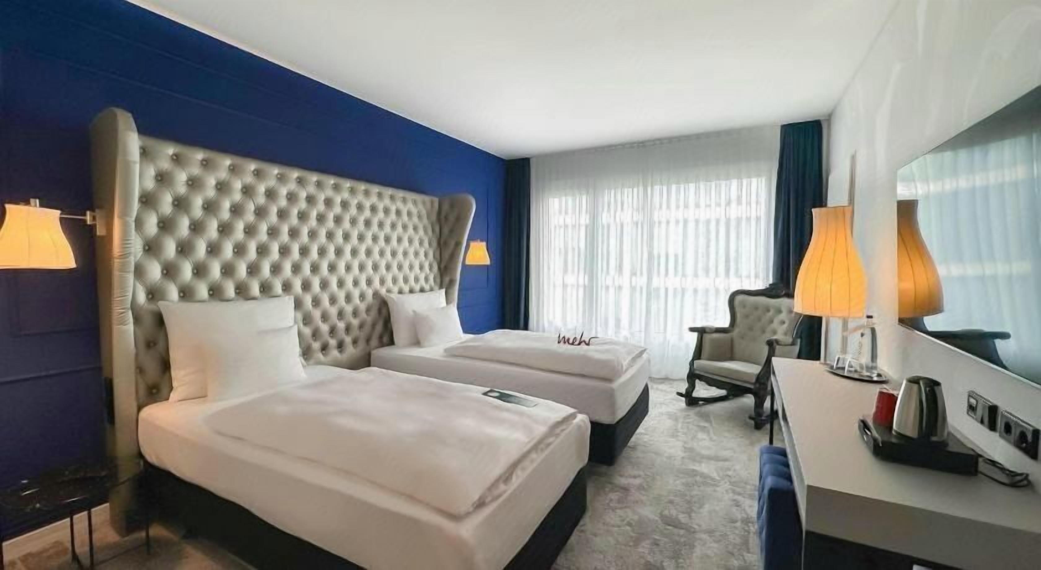 Hypo-allergenic bedding, pillowtop beds, in-room safe, desk