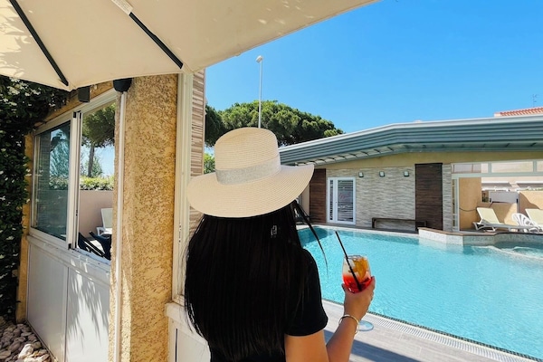 Indoor pool, outdoor pool, open 10:00 AM to 8:00 PM, sun loungers