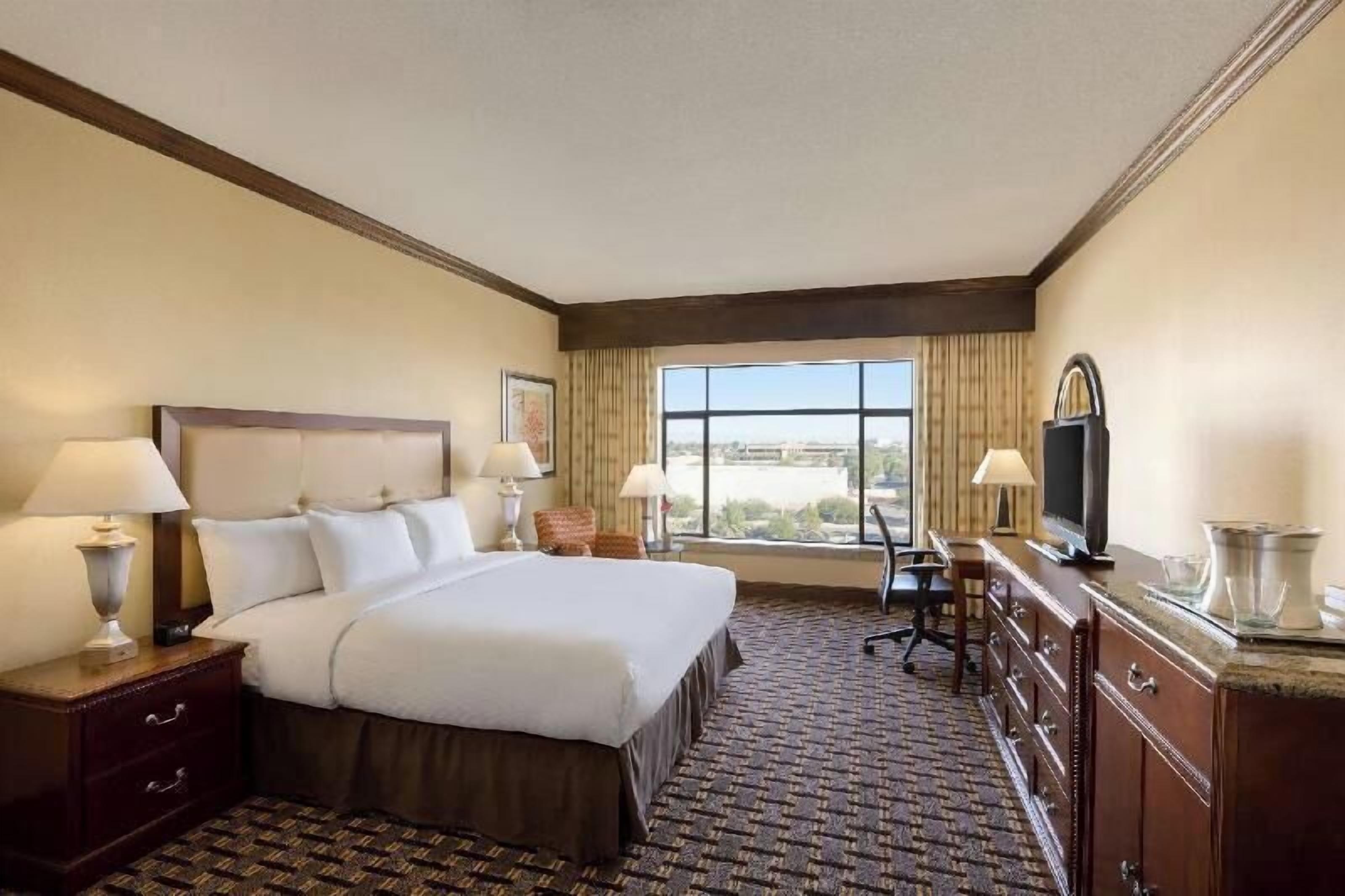 Premium bedding, down comforters, pillowtop beds, in-room safe