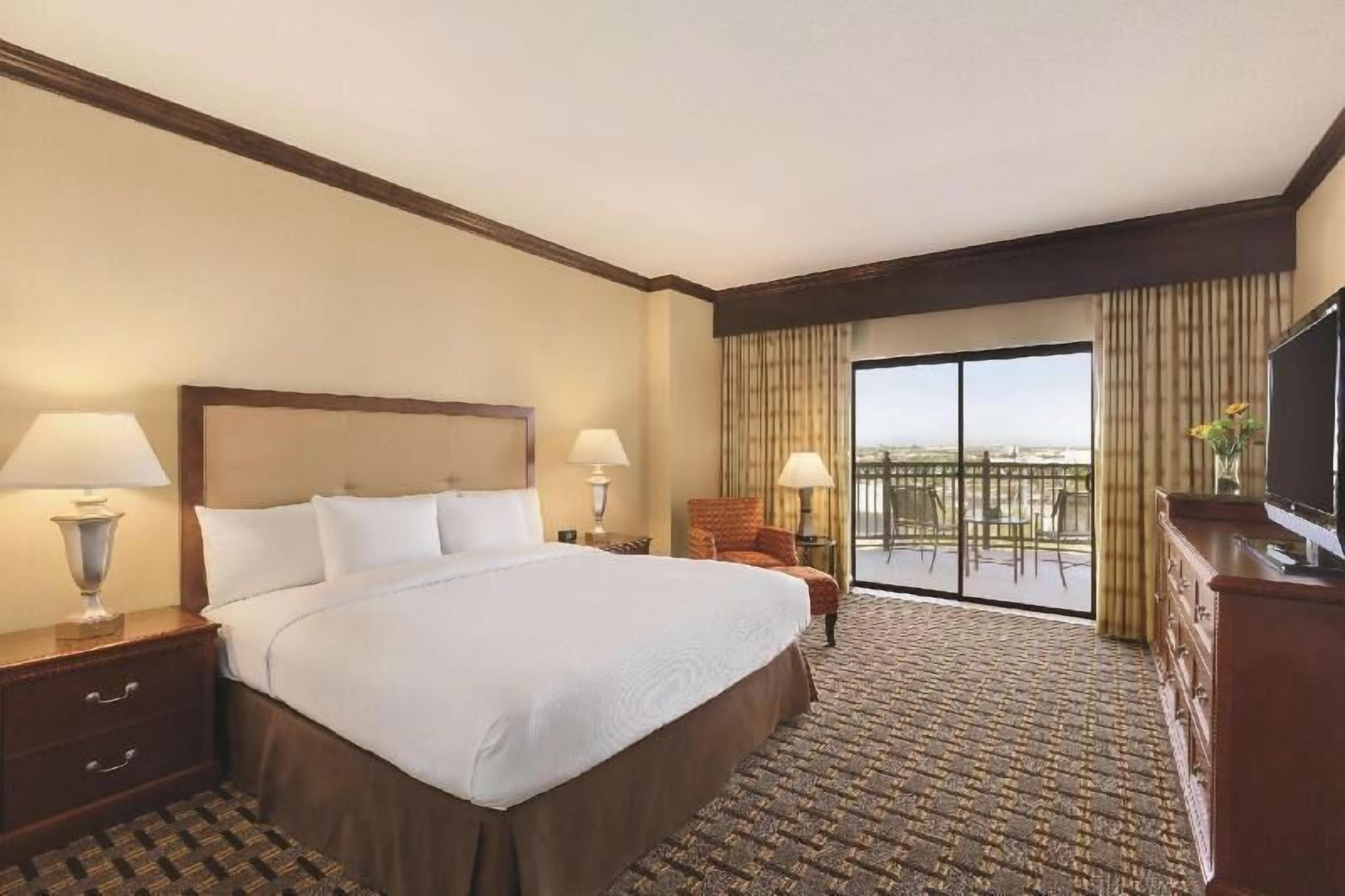 Premium bedding, down comforters, pillowtop beds, in-room safe