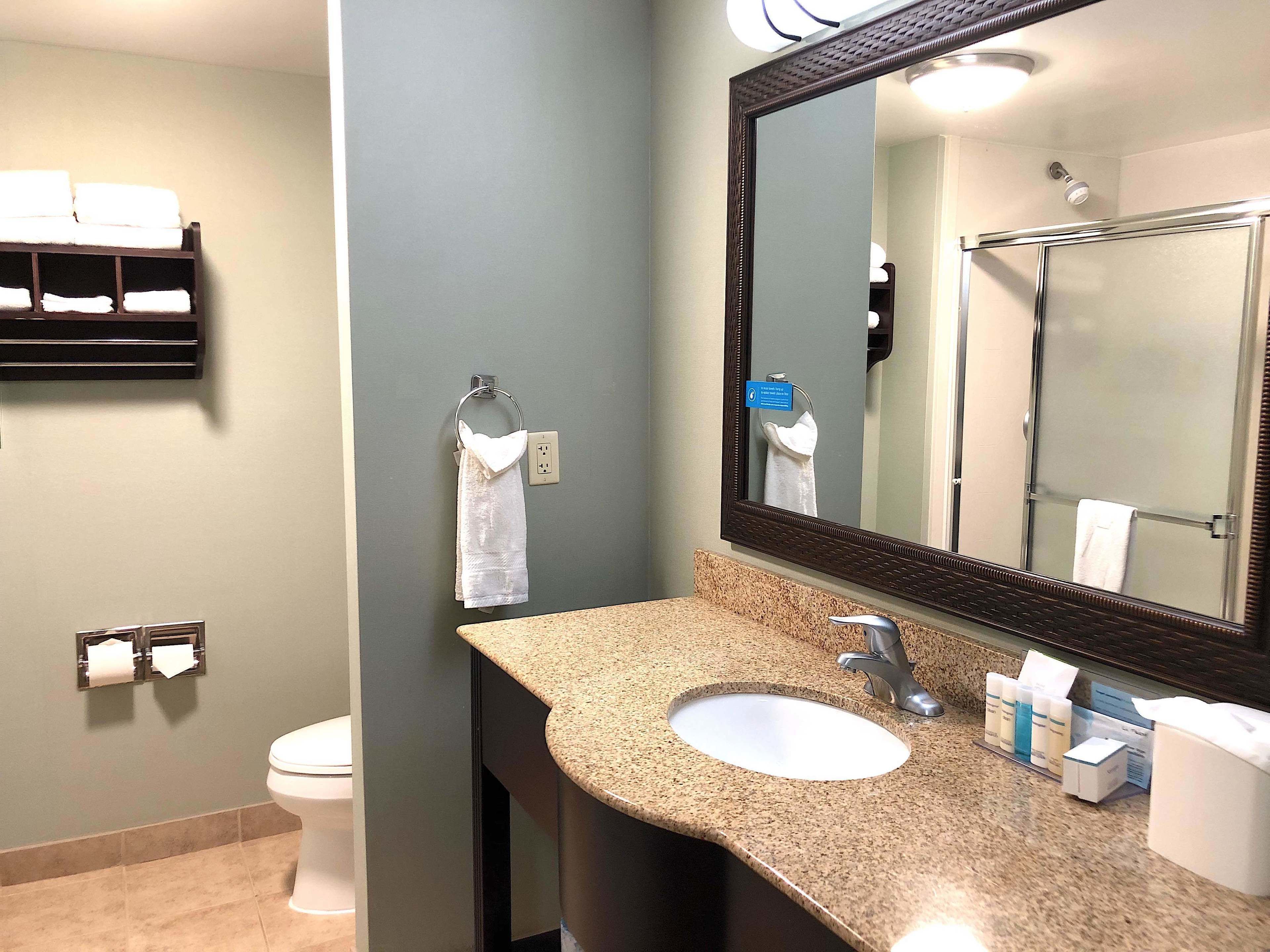 free toiletries, hair dryer, bathrobes, towels