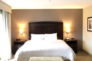 Studio, One King Bed, Non-Smoking | Premium bedding, desk, blackout curtains, iron/ironing board - Hampton Inn & Suites Detroit-Canton (Canton)