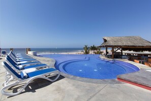 3 outdoor pools, pool umbrellas, sun loungers - Grand Decameron Los Cabos, A Trademark All Inclusive Resort (San José del Cabo)