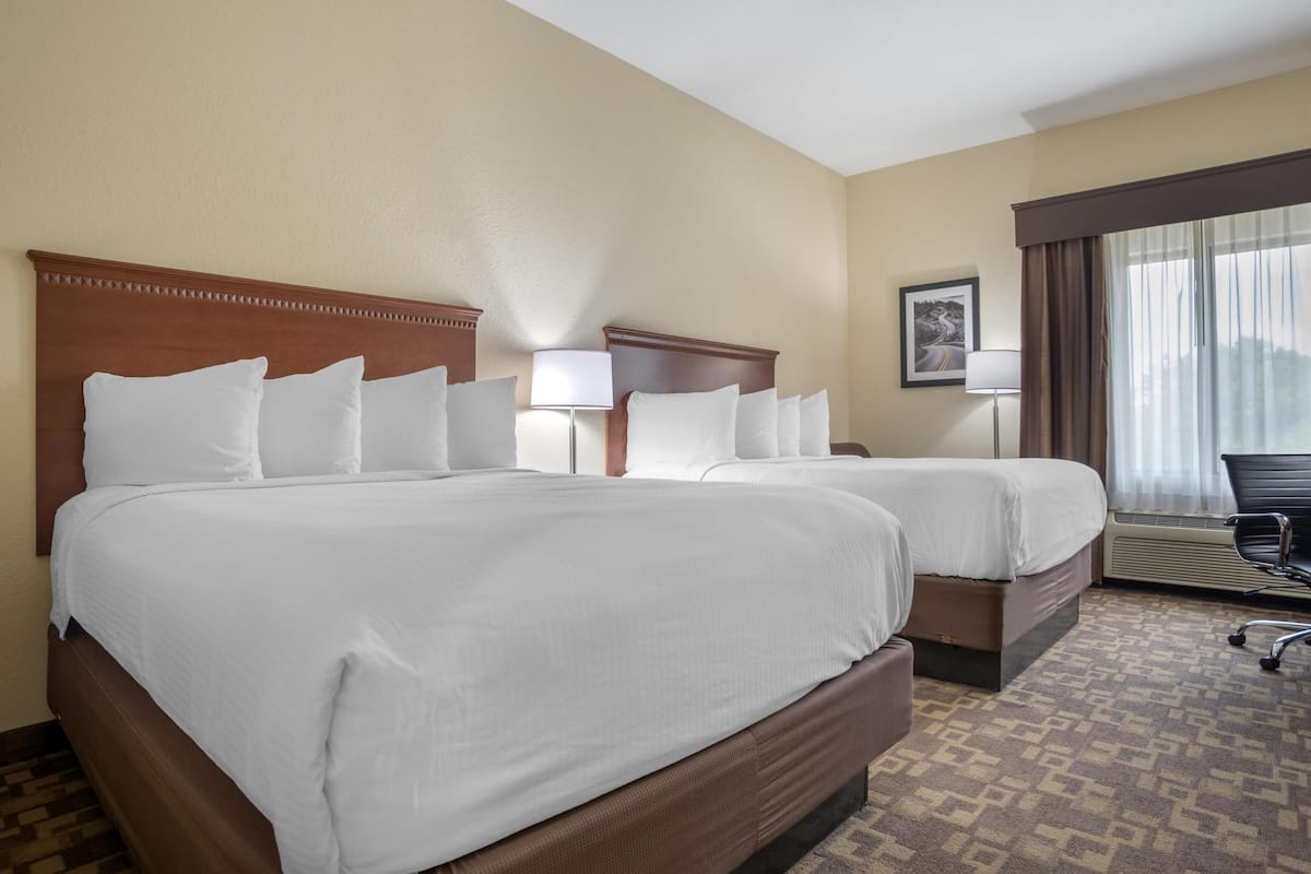 Standard Room, 2 Queen Beds, Non Smoking, Refrigerator & Microwave