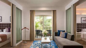 Suite, 2 Bedrooms, Balcony | Egyptian cotton sheets, premium bedding, down comforters, minibar