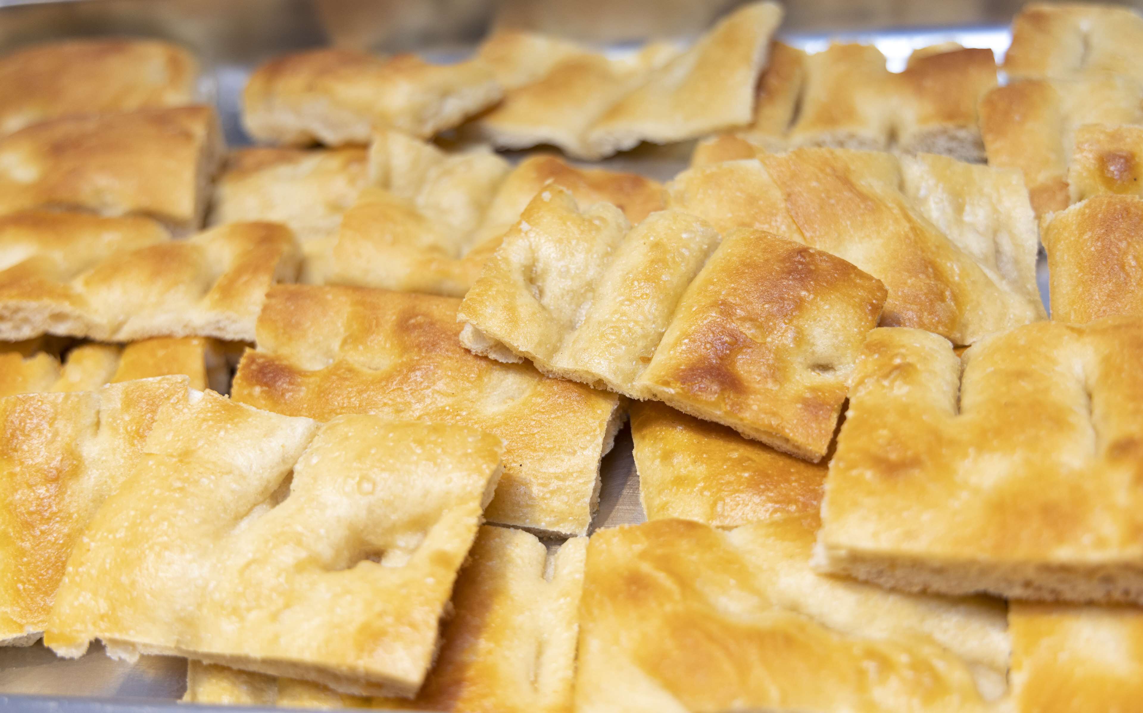 A tray of freshly baked pastries.