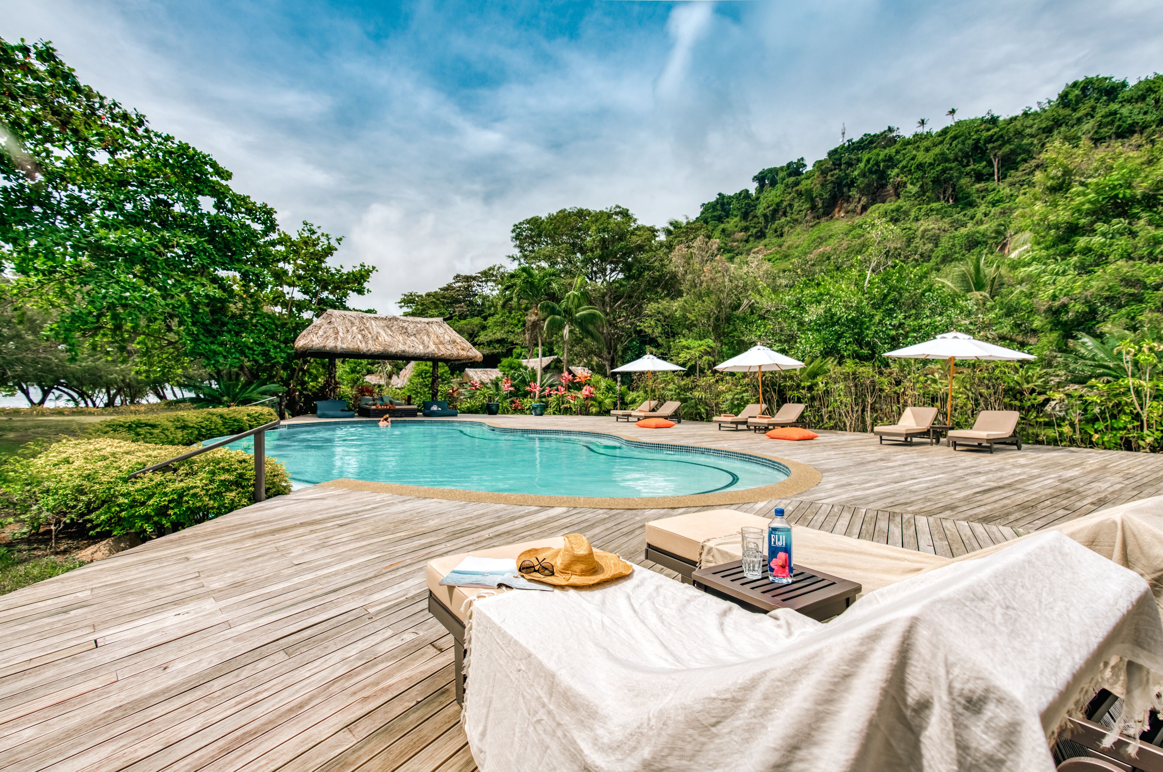 Outdoor pool, open 7:00 AM to 9:00 PM, pool umbrellas, sun loungers