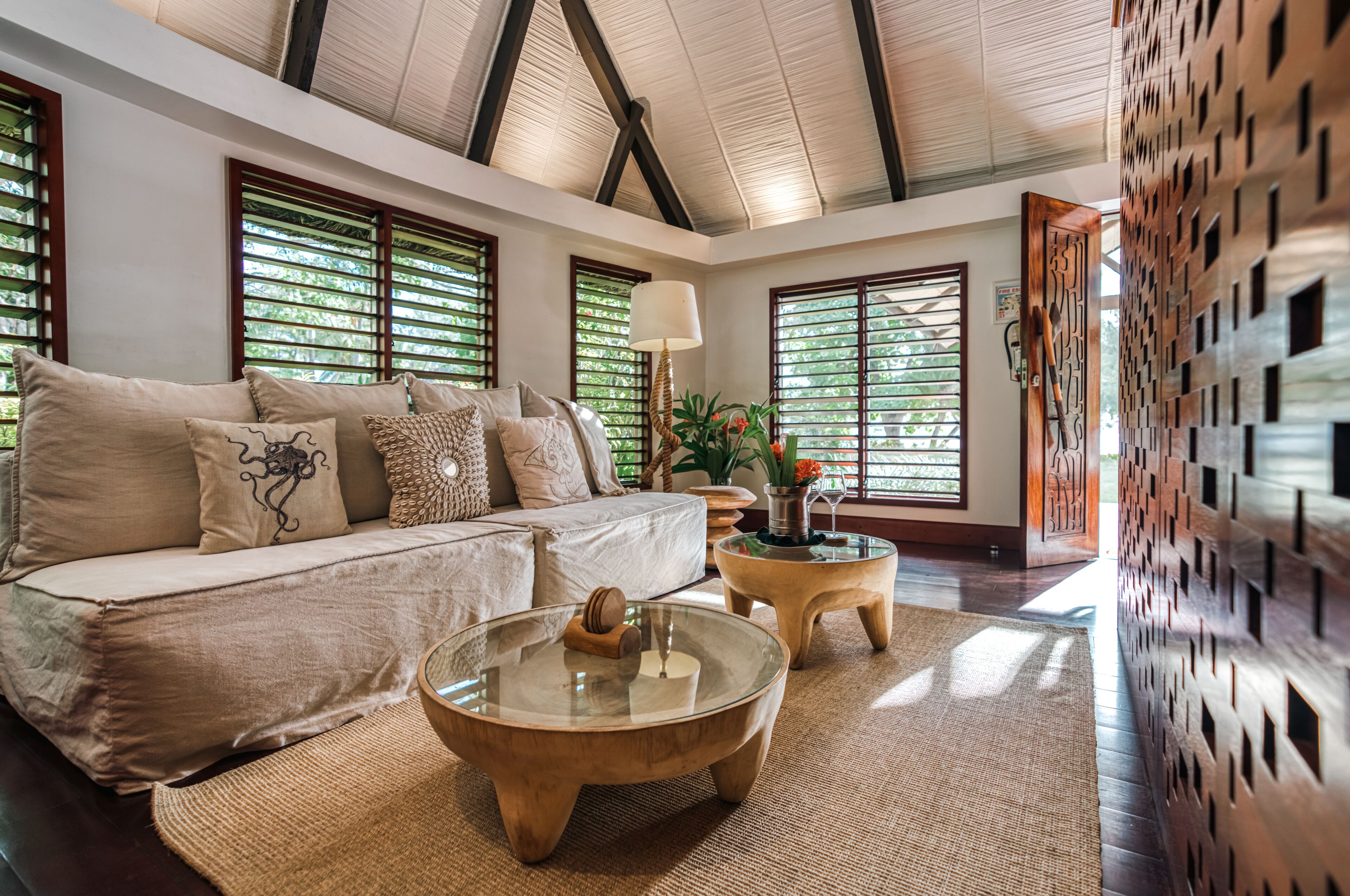 バンガロー オーシャンビュー | 高級寝具、ミニバー、セーフティボックス (室内)、客室ごとに異なる装飾