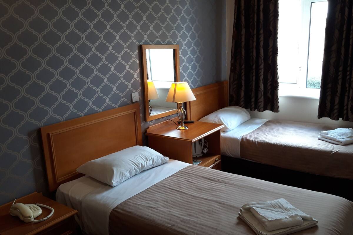 Twin Room | Desk, iron/ironing board (on request), WiFi (free), bed sheets