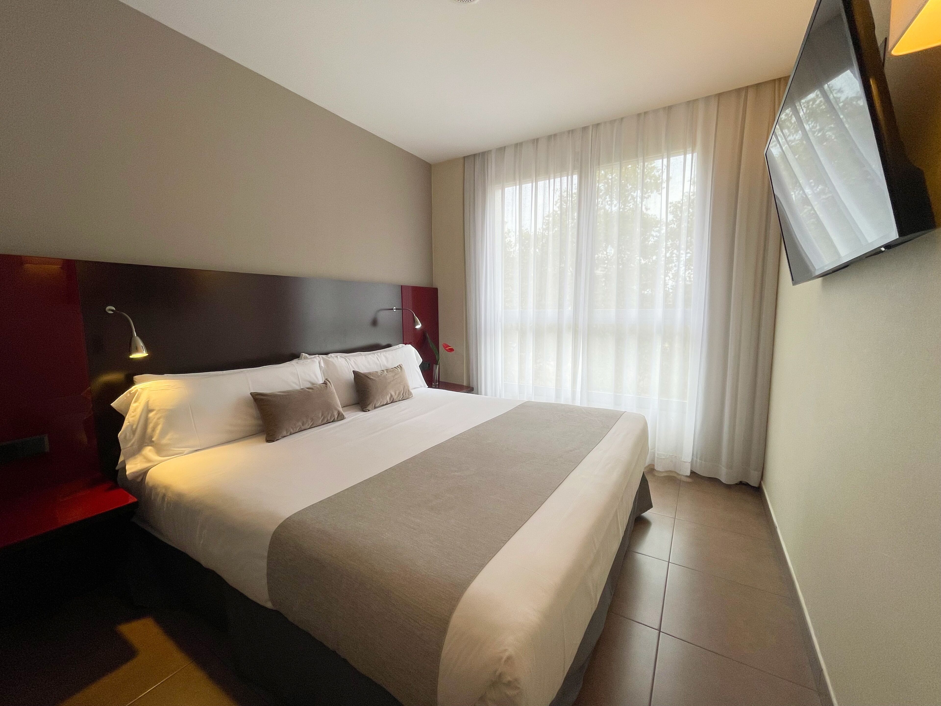 Habitació individual | Minibar, caixa forta a l'habitació, escriptori i cortines opaques 