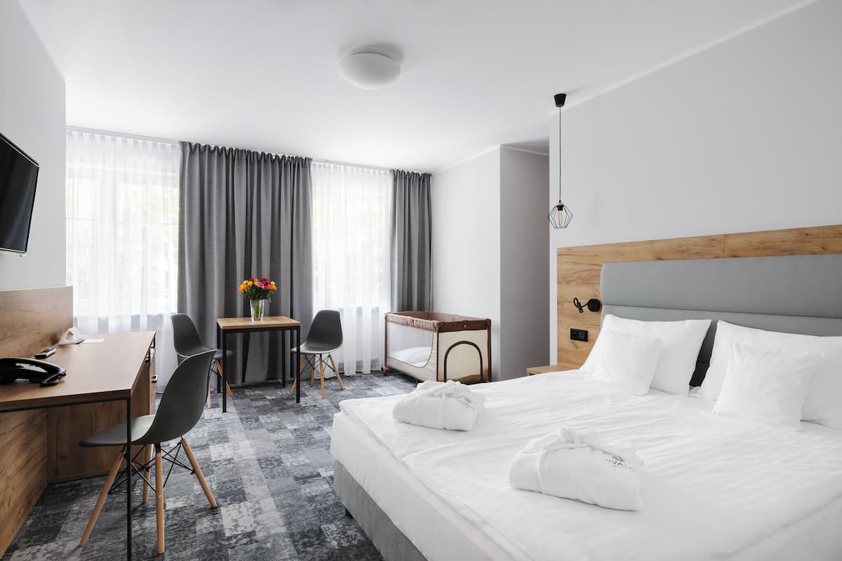 standard double room, 1 double bed | 1 bedroom, minibar, desk, iron/ironing board