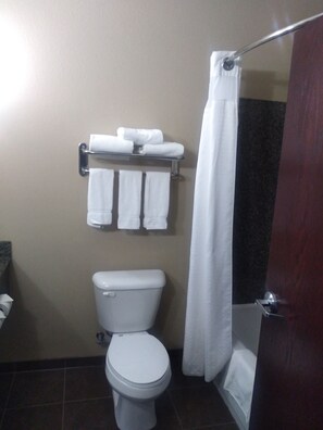 Hair dryer, towels