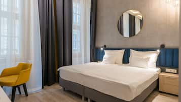 Select Comfort beds, in-room safe, individually decorated