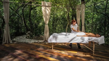 ทรีทเมนท์ดูแลผิว, อโรมาเธอราพี, การนวดด้วยหินร้อน, การนวดแบบดีพทิชชู