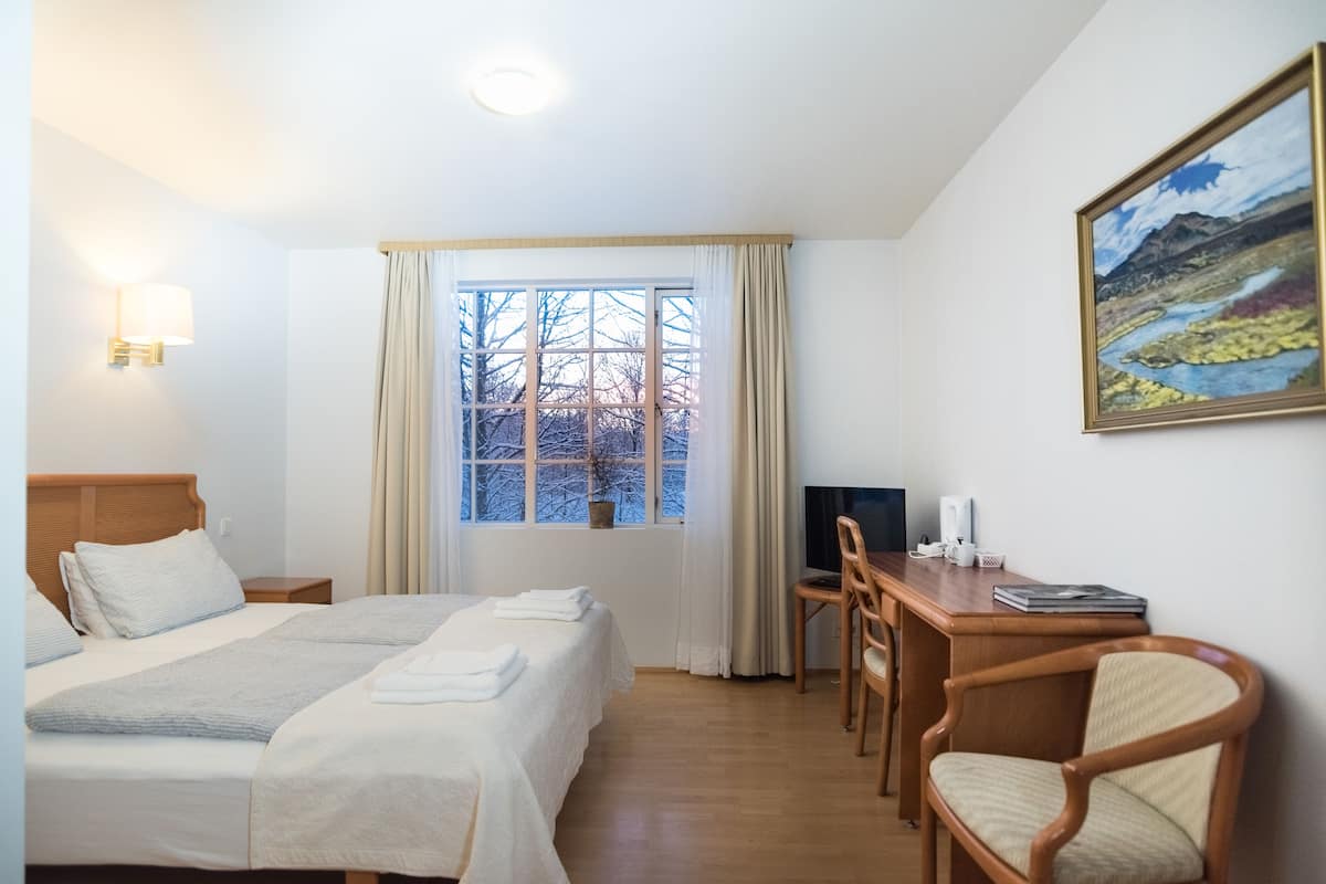 Habitación estándar con 1 cama matrimonial o 2 individuales | Escritorio, insonorización, tabla de planchar con plancha y camas extra