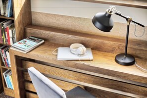Desk, iron/ironing board, travel cot, free WiFi