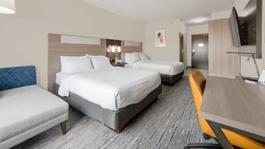 A hotel room with two beds, a desk, a chair, and a television. - Holiday Inn Express Hotel & Suites Edmonton South by IHG (Edmonton)
