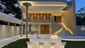 Outdoor banquet area
