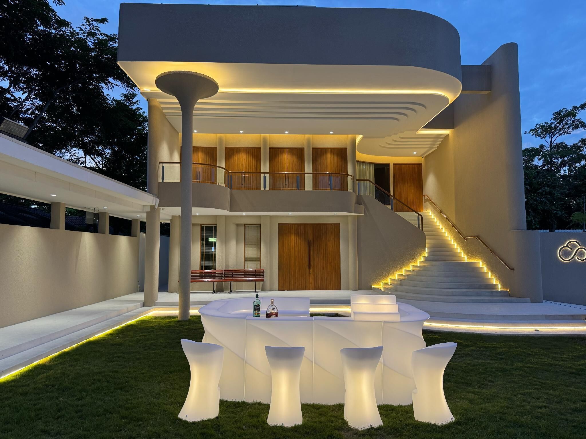 Outdoor wedding area