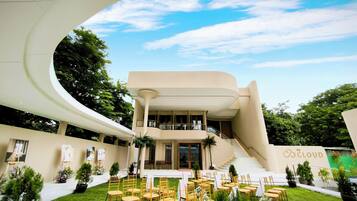 Outdoor wedding area