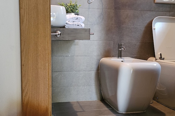 Standard Apartment | Bathroom | Shower, free toiletries, hair dryer, bidet