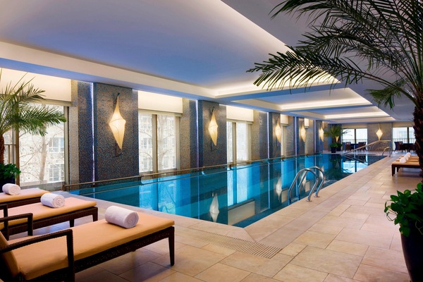 Indoor pool, open 6:00 AM to 10:00 PM, lifeguards on site