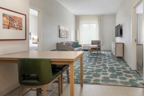 Suite, 1 King Bed, Accessible (Roll-In Shower) | Living area | 50-inch flat-screen TV with cable channels - Homewood Suites by Hilton Hanover Arundel Mills (Hanover)