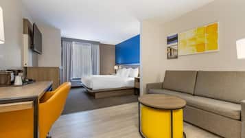 Suite, 1 King Bed, Non Smoking | 1 bedroom, in-room safe, individually decorated, individually furnished