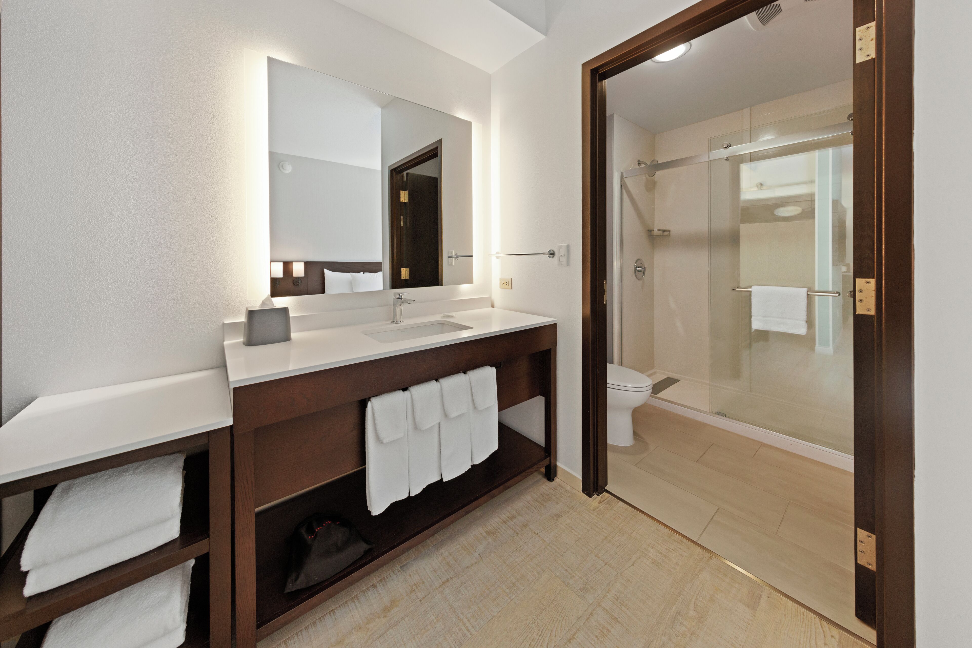 room, multiple beds (2 queen and 1 sofa bed, high floor) | bathroom | shower, designer toiletries, hair dryer, towels