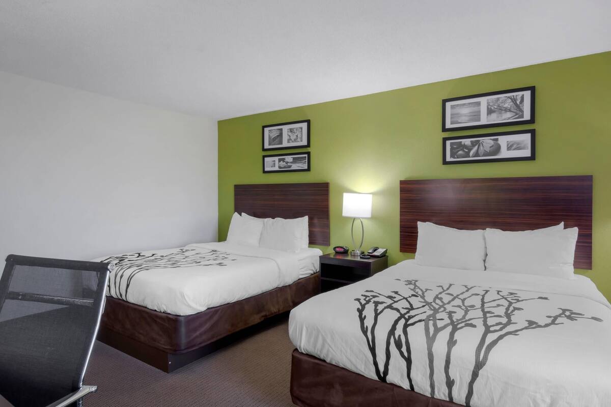 Room, 2 Queen Beds, Accessible, Non Smoking | In-room safe, desk, blackout drapes, iron/ironing board