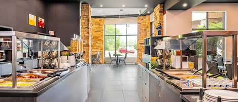 Free daily buffet breakfast