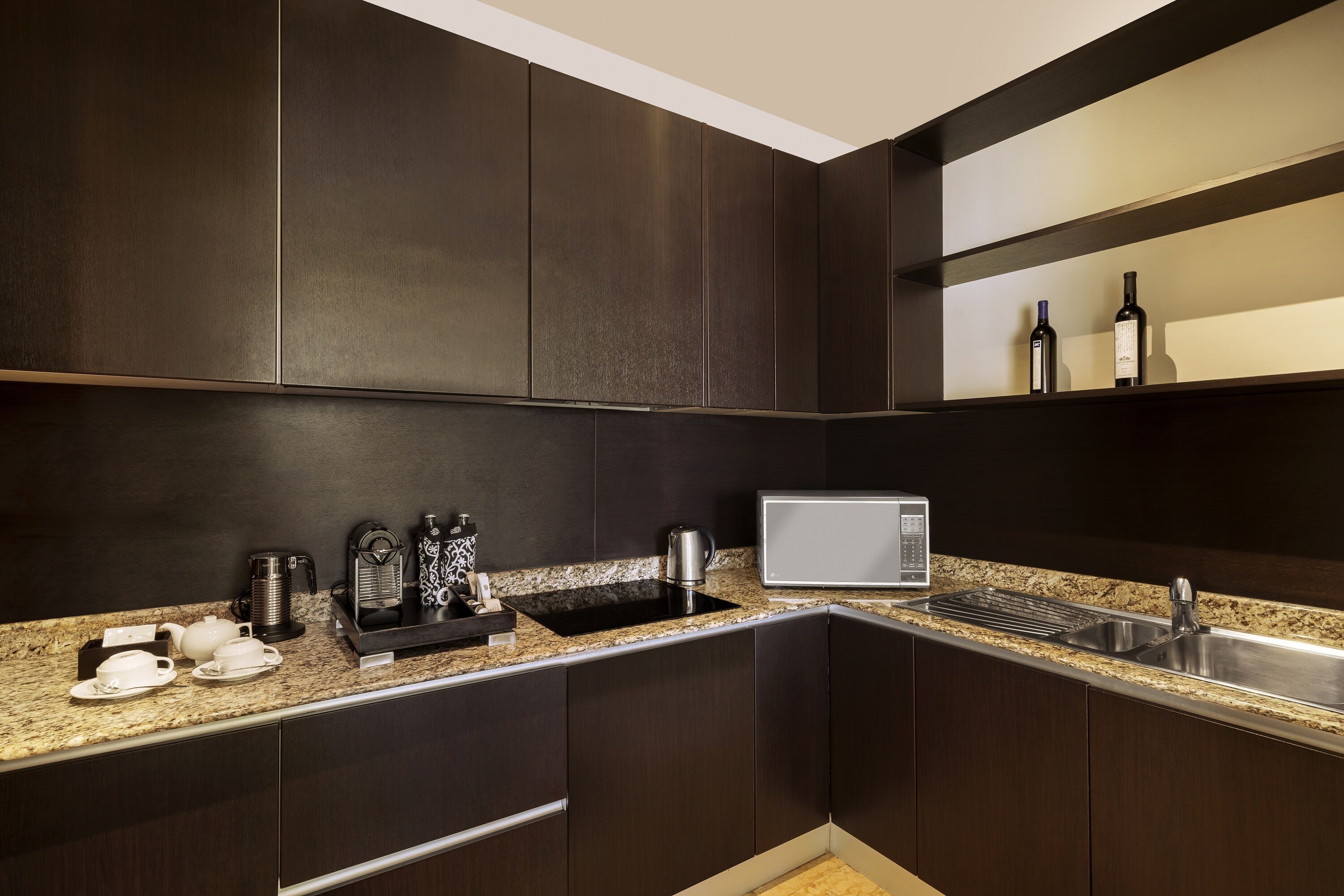 harmony three-bedroom beachfront pool | private kitchen | espresso maker, electric kettle, dining tables