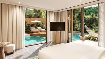 Wellbeing Sanctuary Pool Villa - King | 1 slaapkamer, luxe beddengoed, donzen dekbedden, een minibar