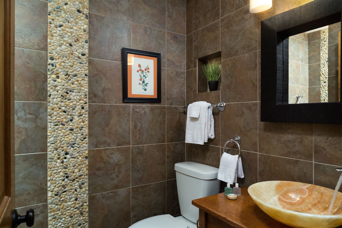 Deluxe-Ferienhaus, 1 Schlafzimmer, eigenes Bad | Badezimmer