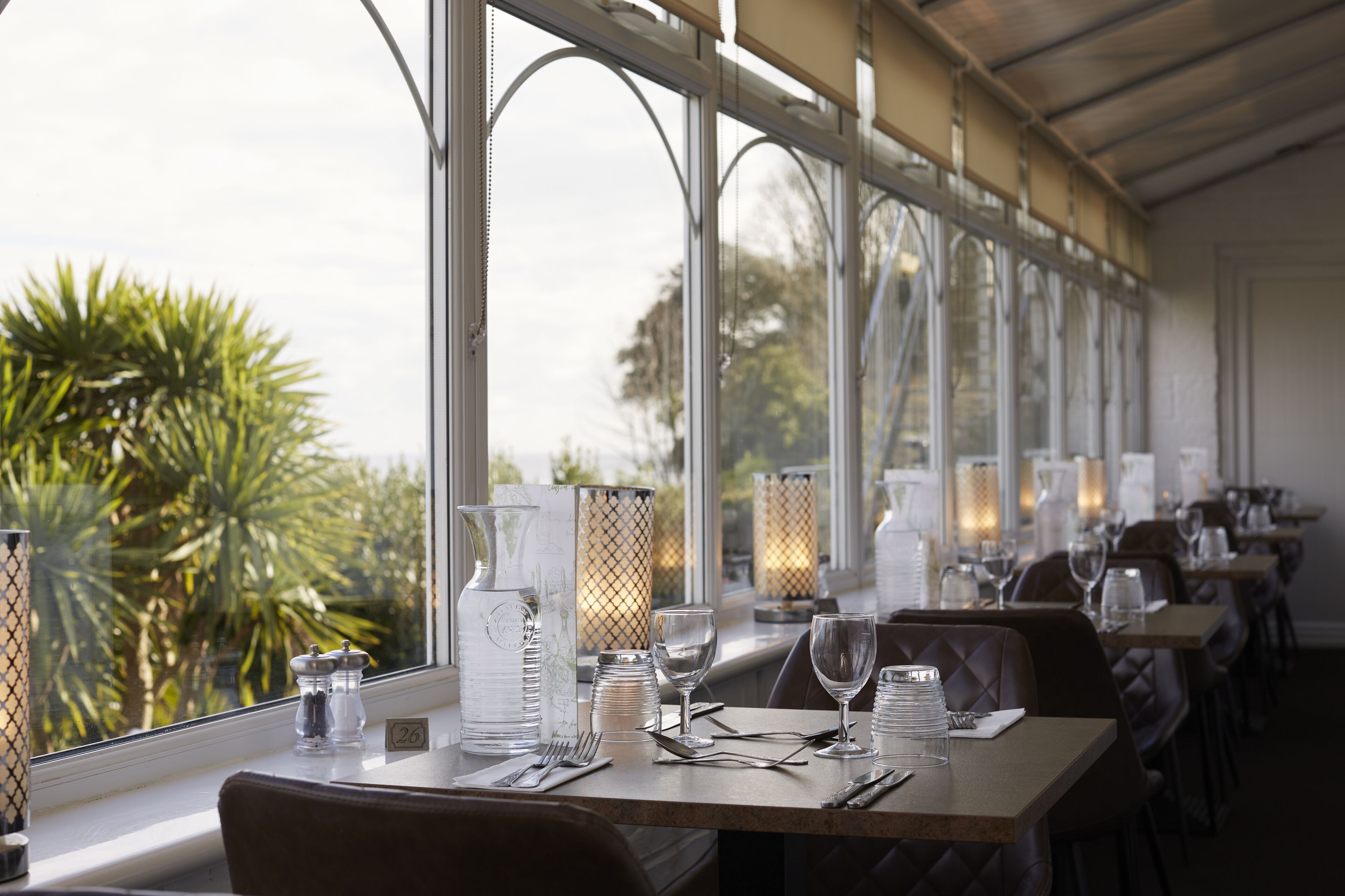 breakfast and dinner served, garden views