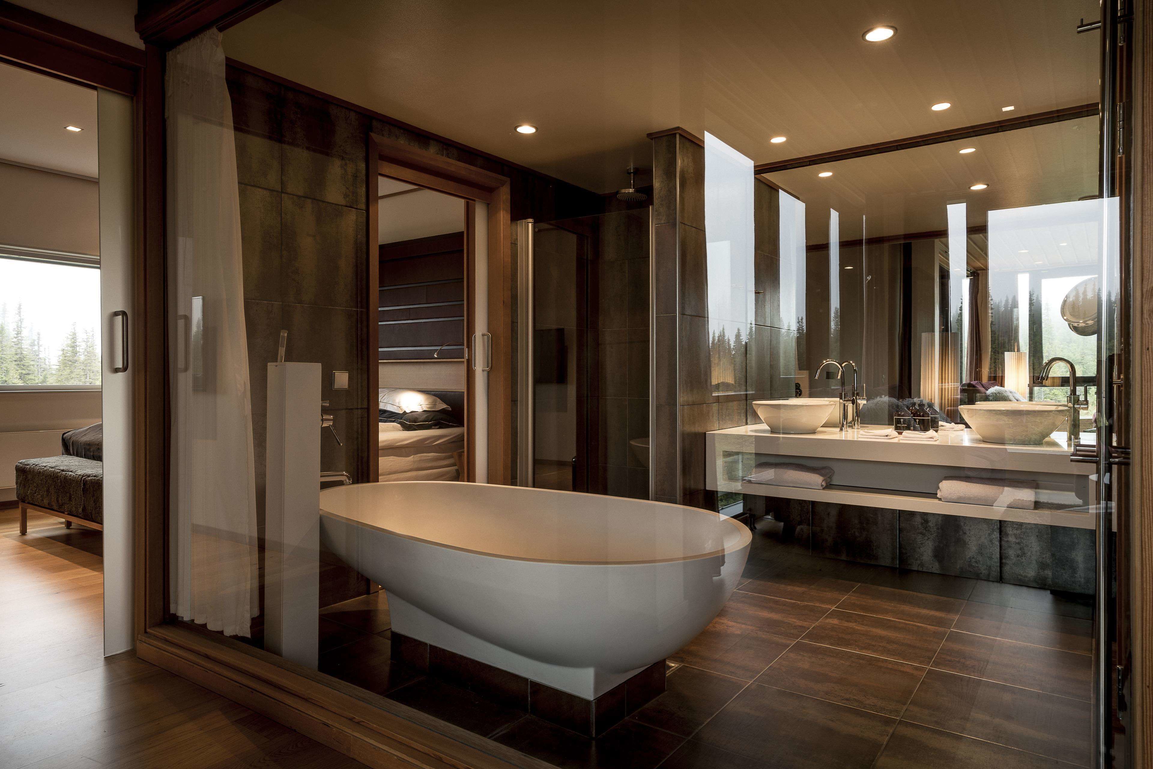 shower, free toiletries, hair dryer, bathrobes