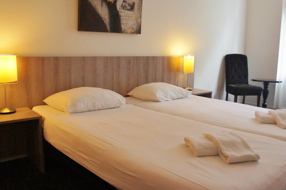 Blackout curtains, iron/ironing board, cots/infant beds, free WiFi