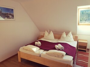 Quadruple Room, Balcony, Mountain View | Hypo-allergenic bedding, individually furnished, desk, free WiFi - Hotel Gasperin (Bohinj)