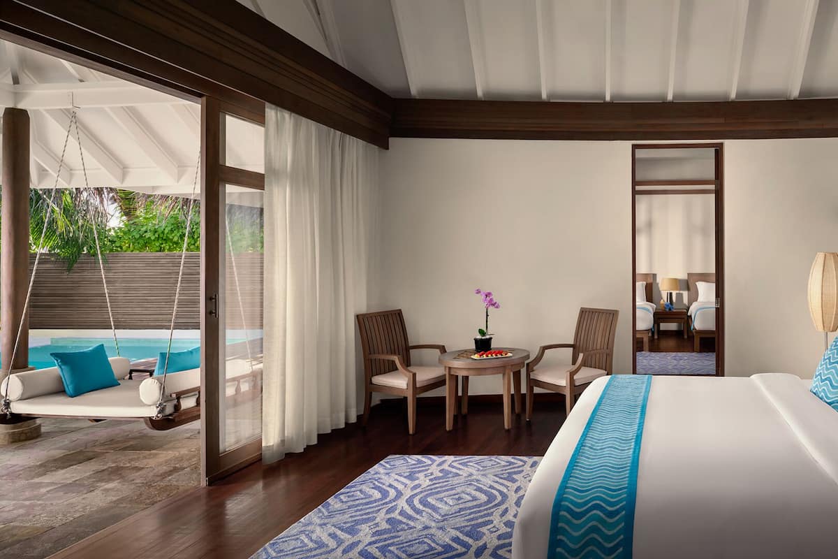 Two Bedroom Family Beach Pool Villa | 1 bedroom, Frette Italian sheets, premium bedding, minibar