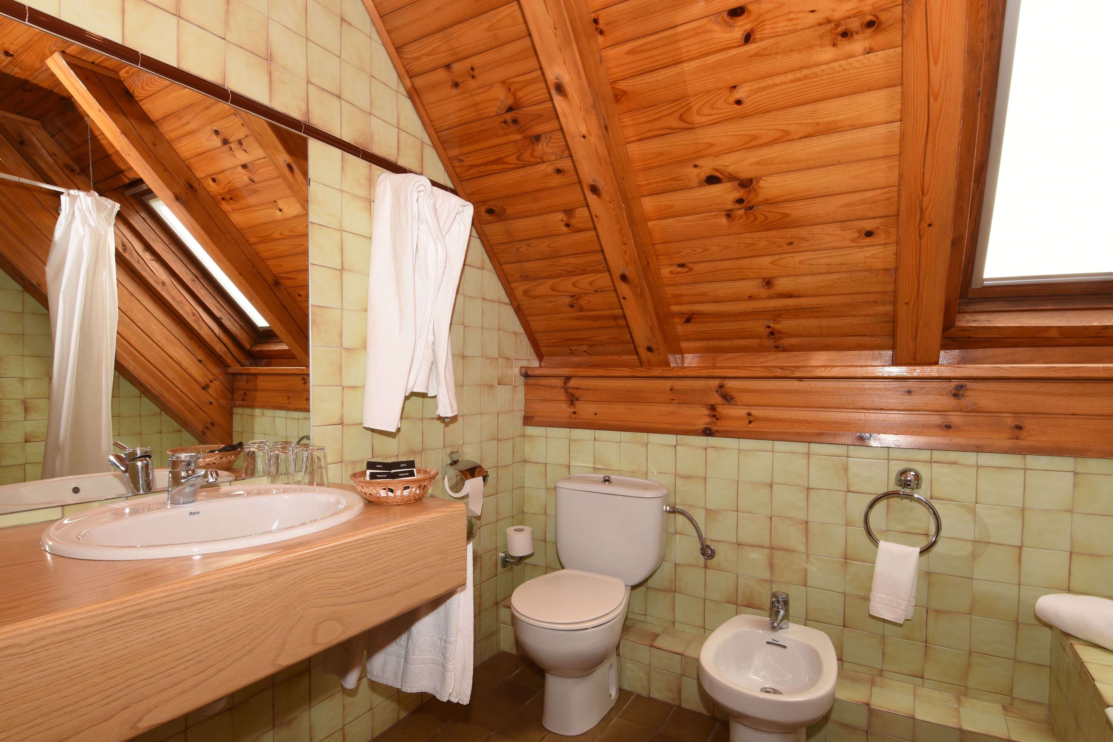 combined shower/bathtub, hair dryer, bidet, towels