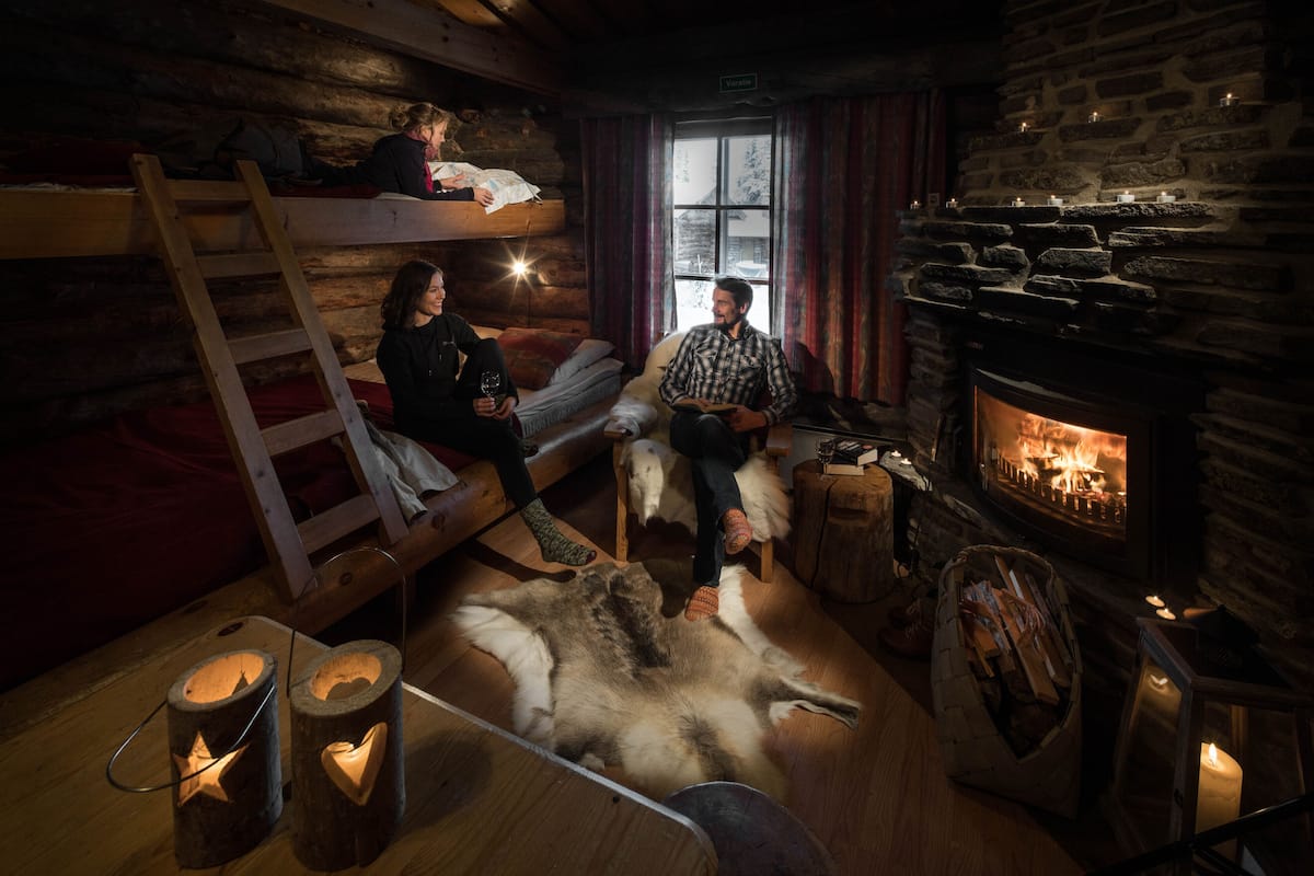 cabin, fireplace | 1 bedroom, desk, bed sheets