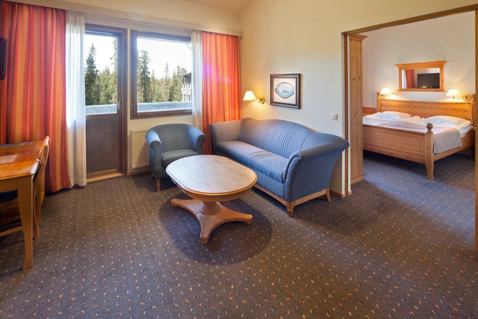 suite, 1 bedroom, sauna, mountain view | 1 bedroom, desk, bed sheets