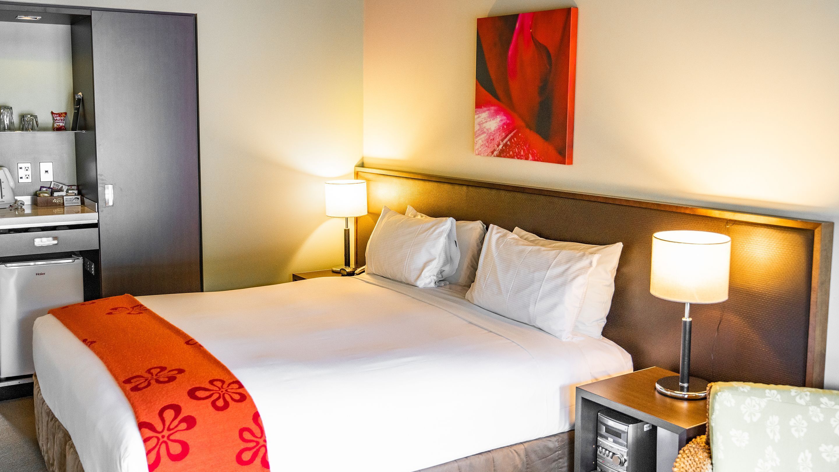 In-room safe, desk, iron/ironing board, free cribs/infant beds