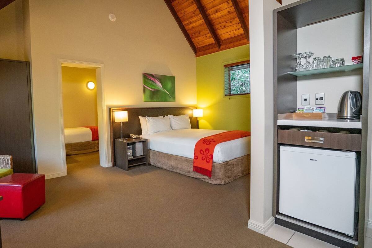 In-room safe, desk, iron/ironing board, free cribs/infant beds