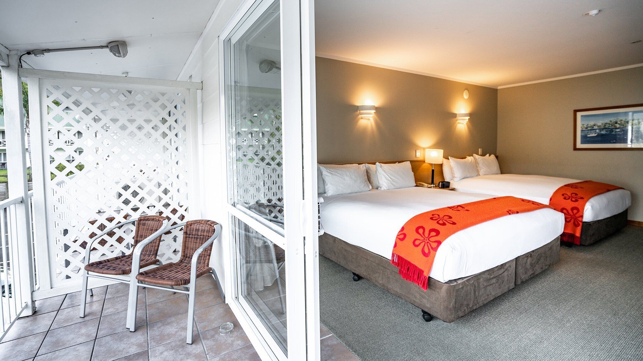 superior room, 2 queen beds | in-room safe, desk, iron/ironing board, free cots/infant beds