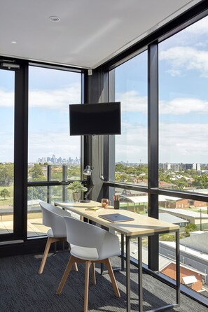 Greatest Room King with Balcony | Desk, laptop workspace, iron/ironing board, free WiFi - Together Co-Living (Preston)