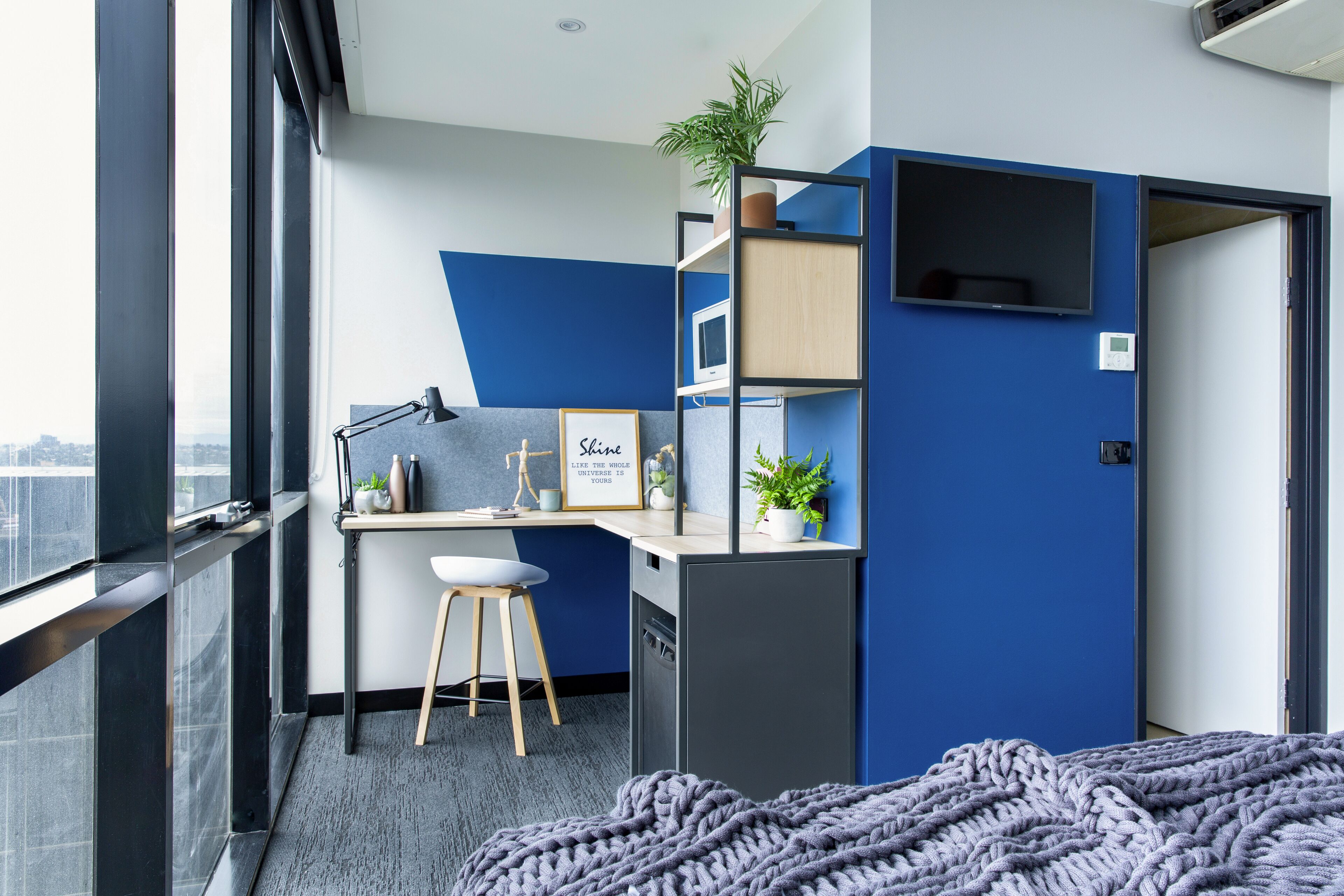 1 bedroom, desk, laptop workspace, iron/ironing board