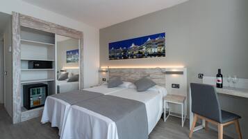 Desk, free WiFi, bed sheets