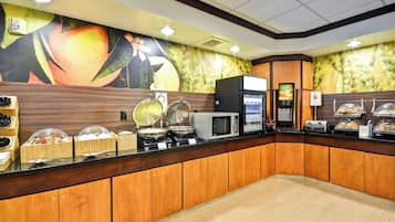 Free daily self-service breakfast